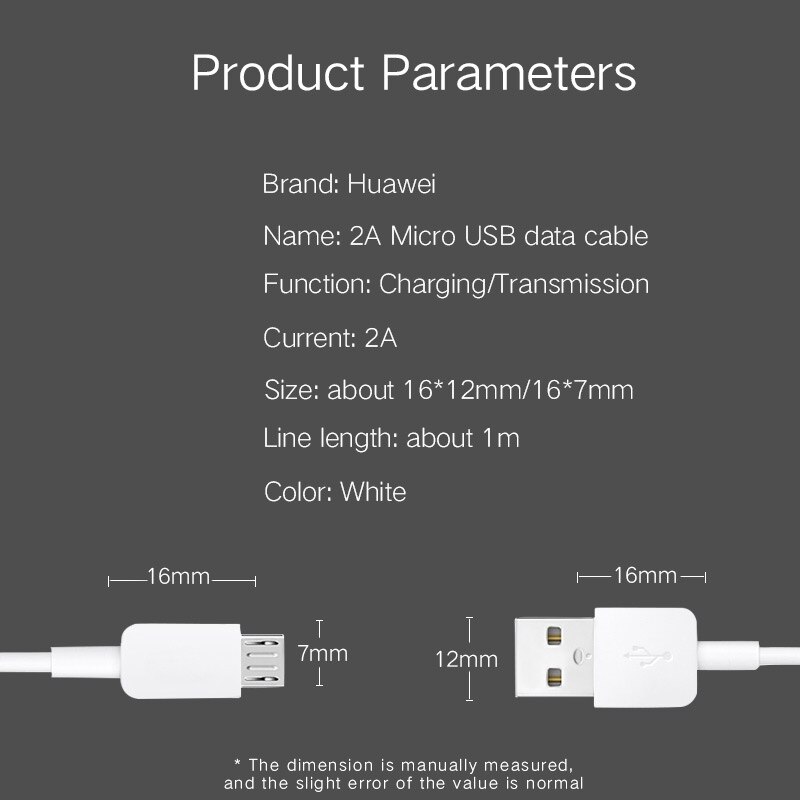 Huawei Kamerad8 Kamerad S Kamerad7 Kabel Mikro USB 2A schnell aufladen Original P8 Max P8 Lite P7 Ehre V9 Spielen 9i 9 Lite 8 7 7i 6 Plus