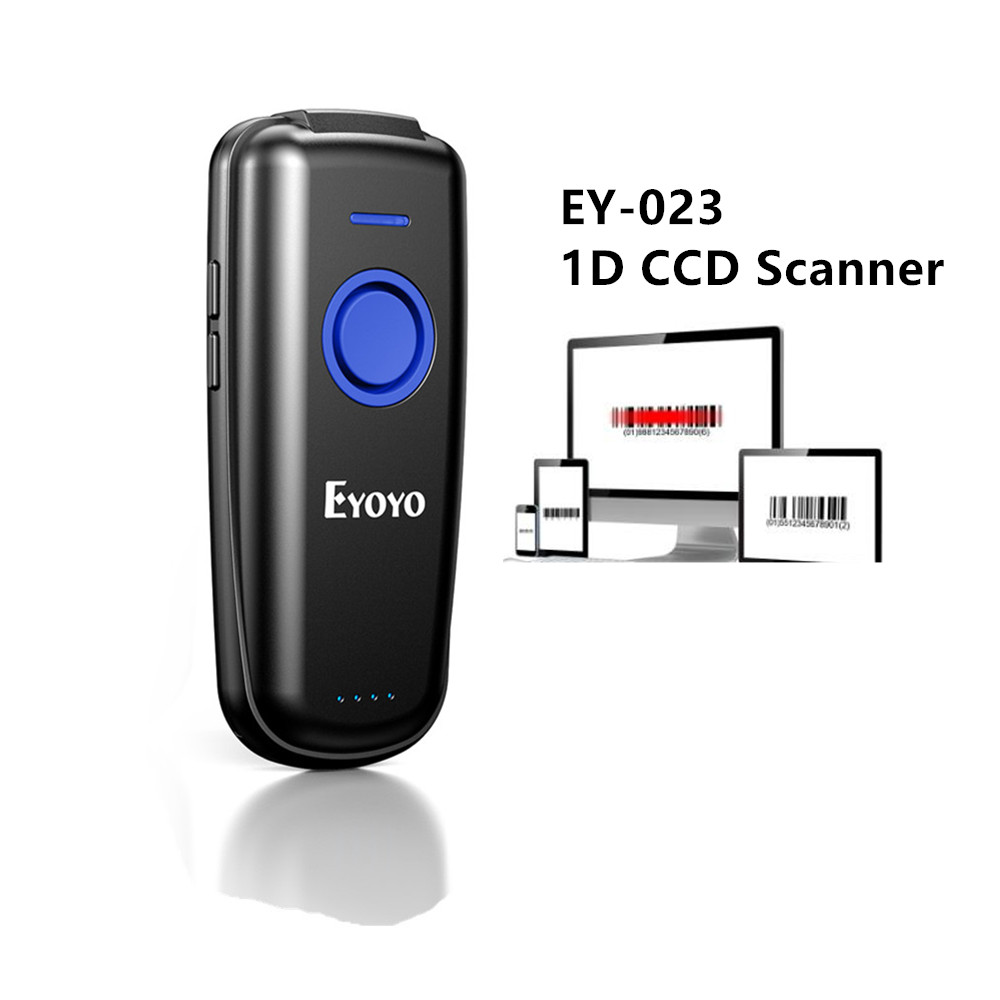 Eyoyo EY-023 QR Code Scanner Bluetooth Tragbare 2D Bar Code Scanner Kompatibel USB 2,4 GHz Drahtlose Bluetooth Barcode Reader: 1D CCD Scanner