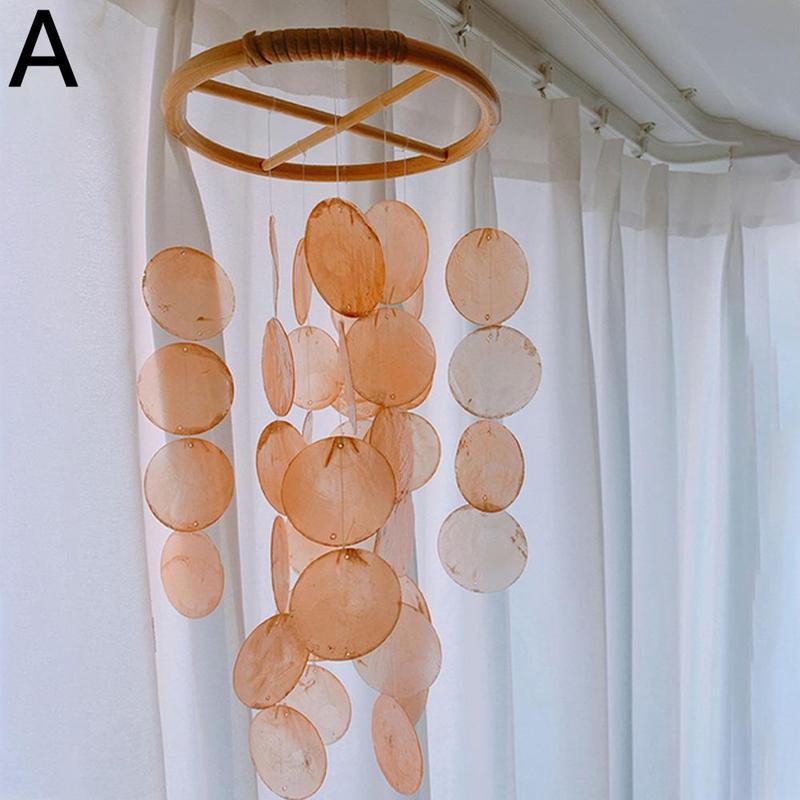 Campana de viento colgante para decoración de jardín, cascabel de viento de 50cm en 8 colores, estilo nórdico para oficina, habitación de niños y guardería: A