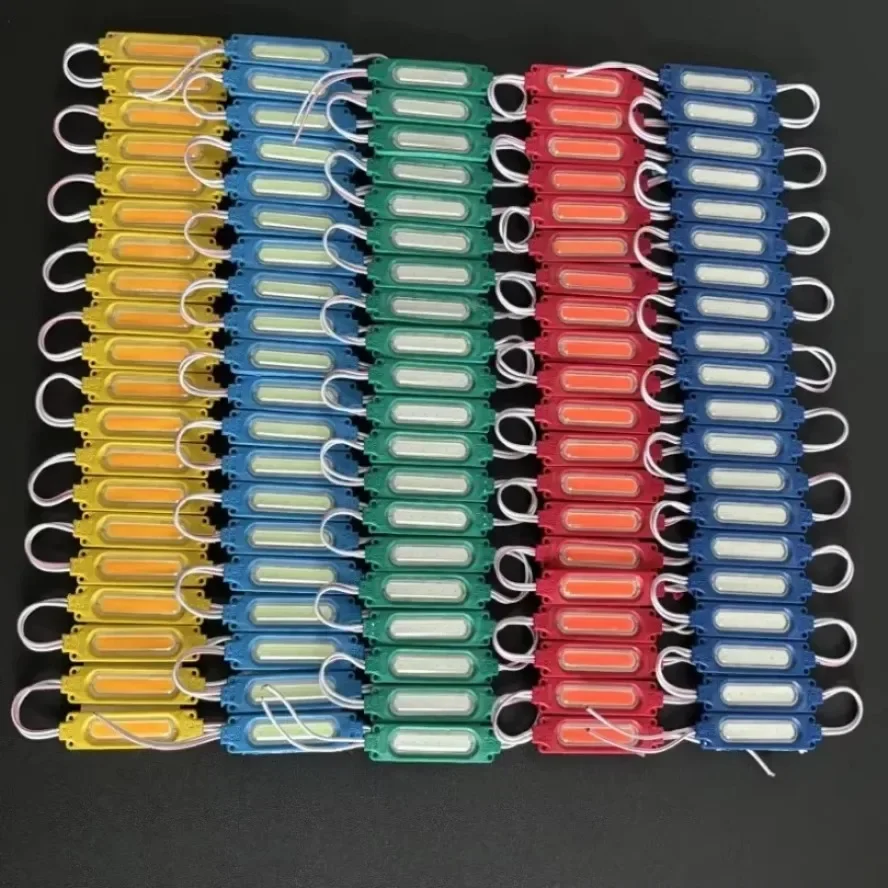 12V Multicolour RGB Highlight with Lens Led Module Waterproof IP65 Foldable COB Light Strip Backlight Shop Banner Car Decoration