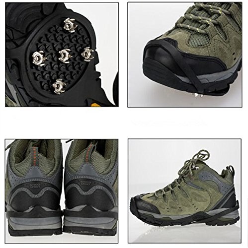 1 Paire de Housses pour Chaussures de Neige, Bottes à Crampons à Ressort à 5 Dents pour l'extérieur, 11x5x0,3 cm/4,3x2,0x0,1 Pouces, Accessoire de Couverture de Chaussures de