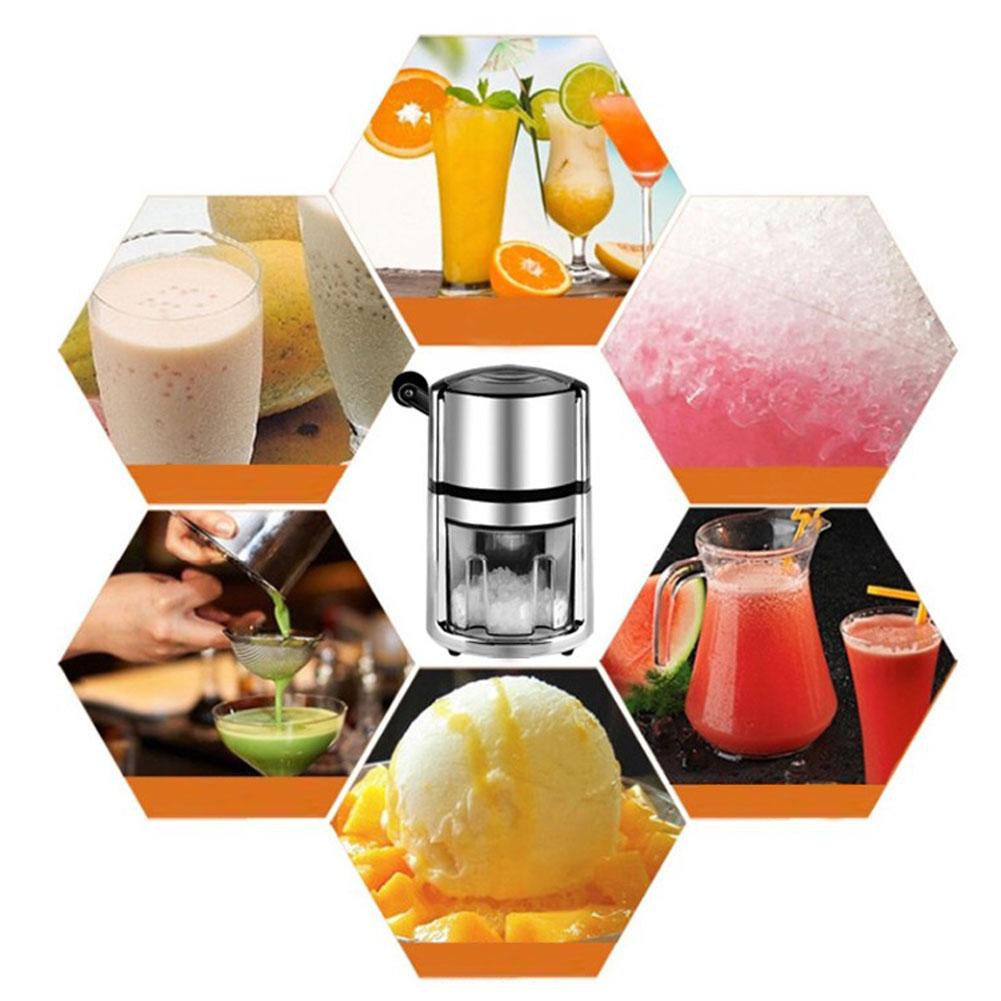 Ice Crusher Roestvrij Staal Handmatige Mini Ice Scheerapparaten Chopper Handleiding Sneeuw Cone Smoothie Maker Ice Blok Breaking Machine