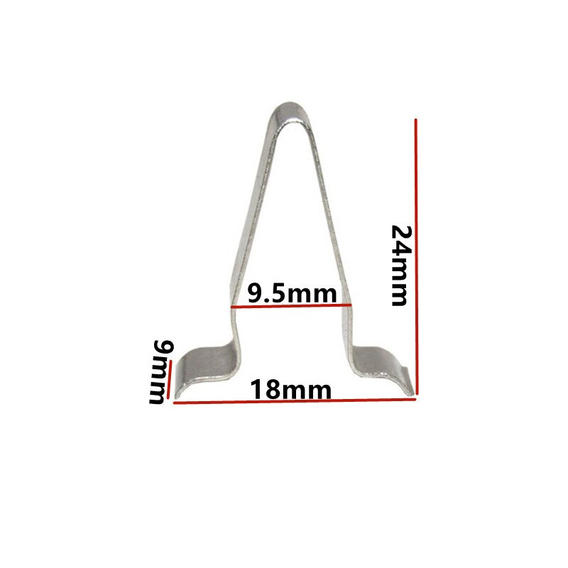 Auto U-Type Metalen Ijzeren Klem Center Console Dashboard Geluid Radio Cd Dvd Navigatie Panel Fasteners Clips Rivet Auto snap Gesp: 10Pcs D640