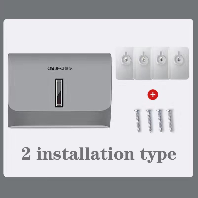 distributore di fazzoletti di carta di lusso per bagno distributore di fazzoletti scatola di fazzoletti in ABS di alta qualità a parete senza perforazione per la cucina: Kaki scuro