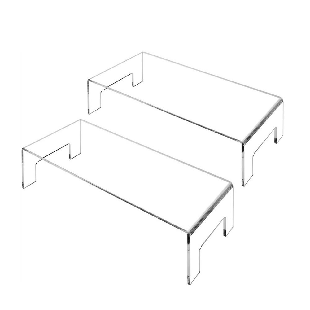 2Pcs Collectibles Display Stand Cartoon Character Shelf Transparent Acrylic Resin Collection Display Rack For Crafts Model: Default Title