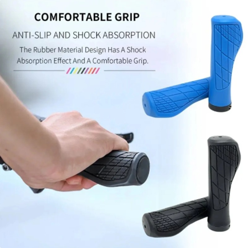 MTB Shockproof Bicycle Grips Bike Anti-Slip Lockable Grips Ergonomic Cycling Rubber Ball Handle Grips