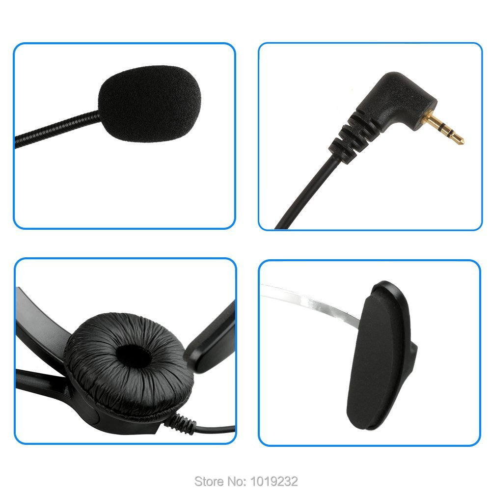 2.5mm Plug office headset Anti-noise Headphones with 2.5mm plug for Cisco Linksys SPA501G SPA502G SPA504G 525G SPA921 GIGASET