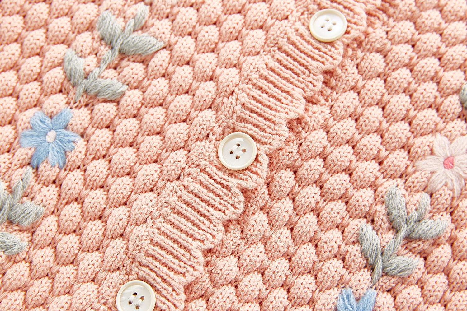Hösten baby handbroderad stickad tröja kappa topp all-match cardigan småbarn flicka vinterkläder