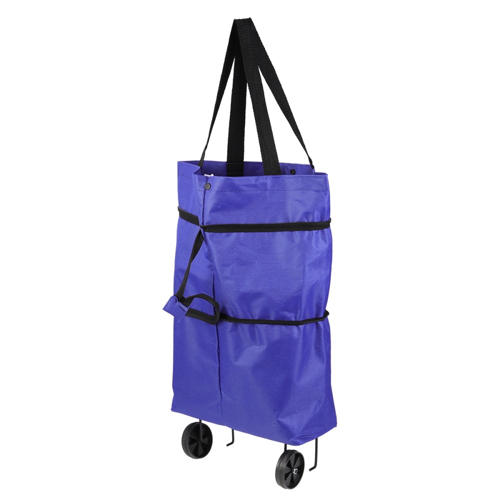 Mode Gevouwen Winkelwagen Draagbare Bagage Wagen Gevouwen Sleepboot Zak Inklapbare Winkelwagentje Groenten Organizer Trolley Auto