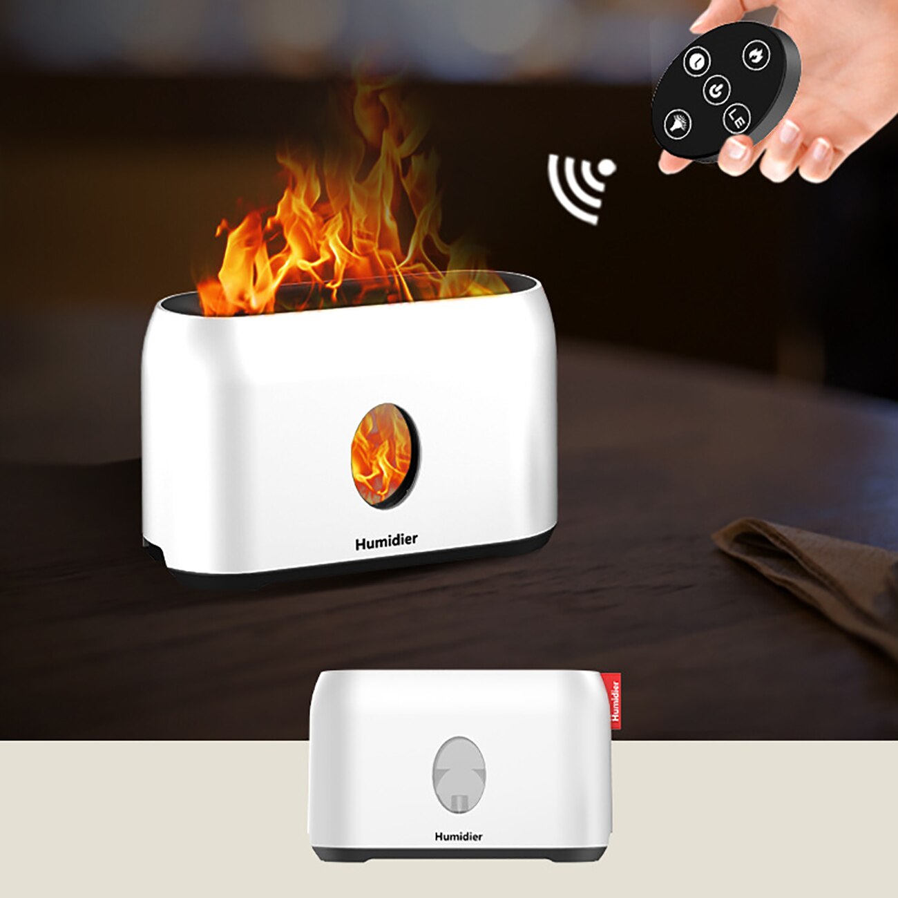 200ML Flame Air Humidifier USB Remote Control Aromatherapy Humificador Diffuser Three-speed Timing Humidifier Home Decor