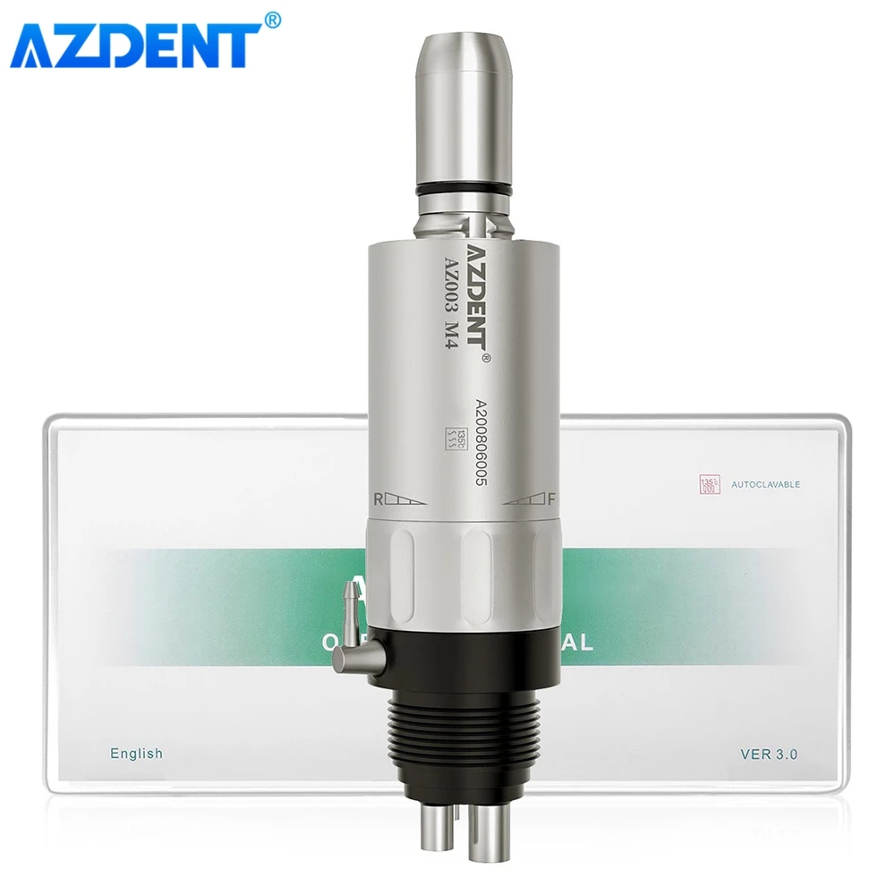 AZDENT-Motor de aire Dental, 2 agujeros, 4 agujeros, Kit de pieza de mano de baja velocidad, contraángulo, nariz recta, herramienta de odontología, dentistas, 1 ud.: Rojo
