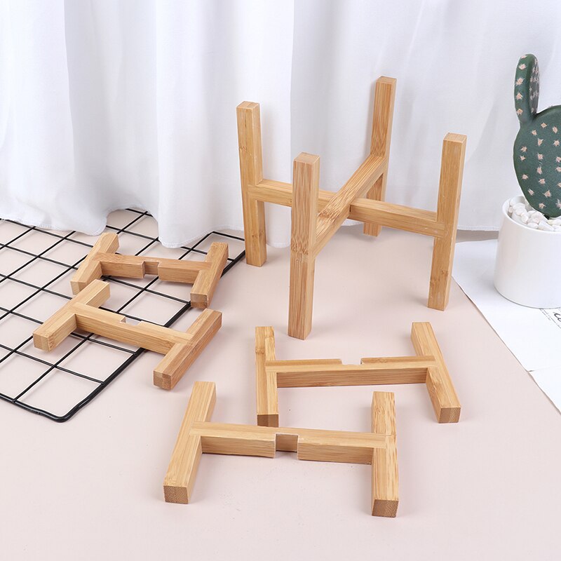 Anlage Stehen Regal Holz Pflanzer Topf Tabletts Blume Topf Gestell Starken Freistehende Bonsai Halfter Heimat Garten Innen Anzeige 1PC