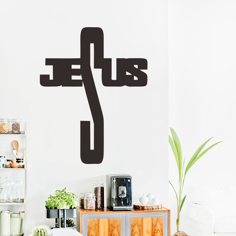 Accessoires voor huisdecoratie, handgemaakte jezus, christelijke kruis muursticker, gebedskruis, jezus kruis, huisdecoratie