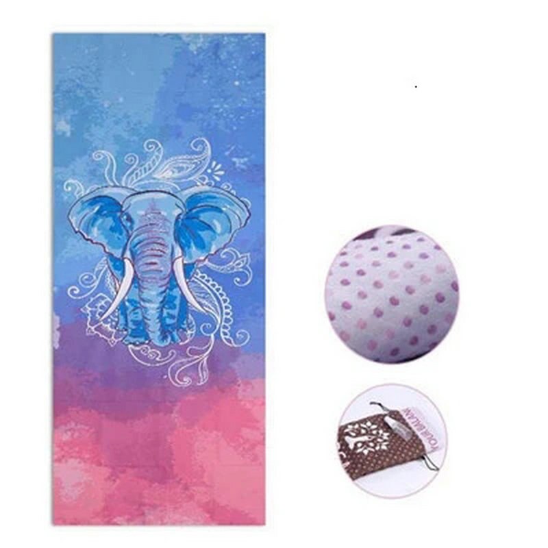 Yoga Handdoek Siliconen Antislip Mat Deken Pilates Mat Milieu Fitness 183*65Cm Microfiber Afdrukken Geweven Handdoek: 2