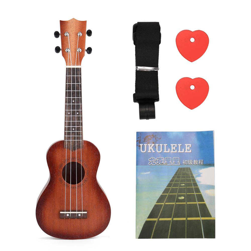 21 Inch Ukulele Colored Acoustic Soprano Ukulele Ukelele Uke Kit Basswood &amp; Bag Strap Strings Picks Tuner Musical Instruments: Style 14