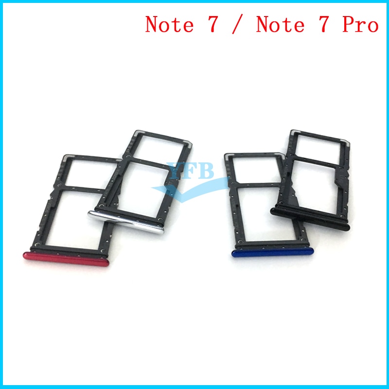 Sim Card Reader Holder For Xiaomi Redmi Note 7 / Note 7 Pro Sim Card Tray Holder Slot Adapter Part