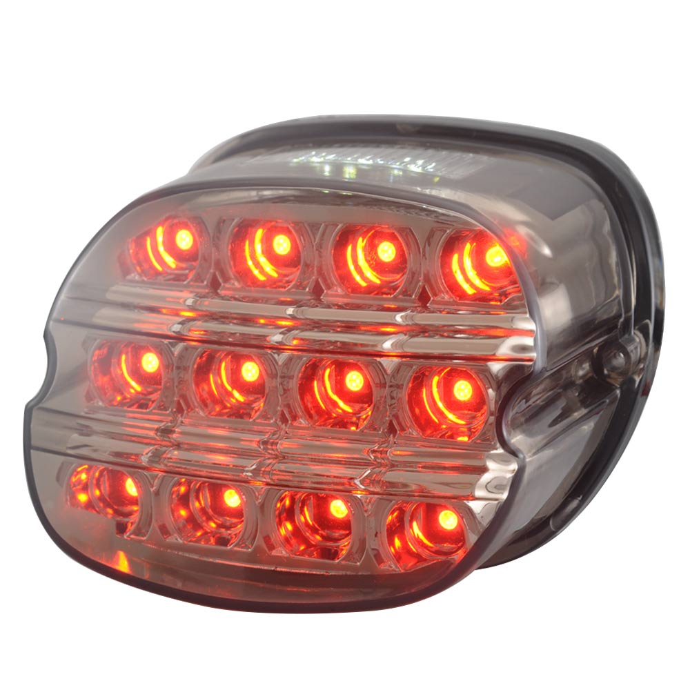 Motorcycle Tail Rear LED Light Brake Stop Lamp Modified Taillight For Harley Softail Touring XL FXST FLSTF FLSTSB FLHTC FLHTCU: W05-6 Smoked