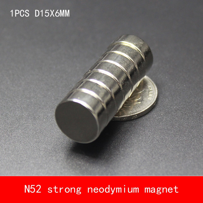 1 STKS D15 * 6mm ronde N52 Sterke magnetische kracht zeldzame aarde Neodymium magneet N52 diameter 15X6 MM