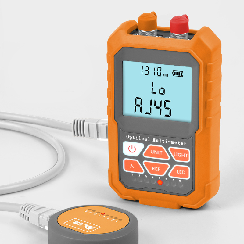 Handheld Led Lighting All In One Ftth 15Km Fiber Optical Power Meter Rechargeable Red Light Pen Fiber Optic Light Decay Te
