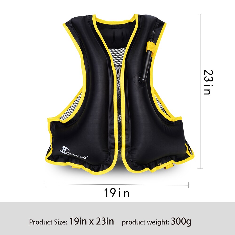 Chaleco inflable para natación para adultos, chaleco salvavidas flotante para esnórquel, natación, surf, deportes acuáticos, salvavidas