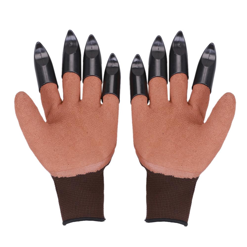 Guantes de jardín con 8 puntas de los dedos, herramientas de trabajo de Latex para excavación, plantación de sarpullidos, resistentes al agua, 1 par: 6
