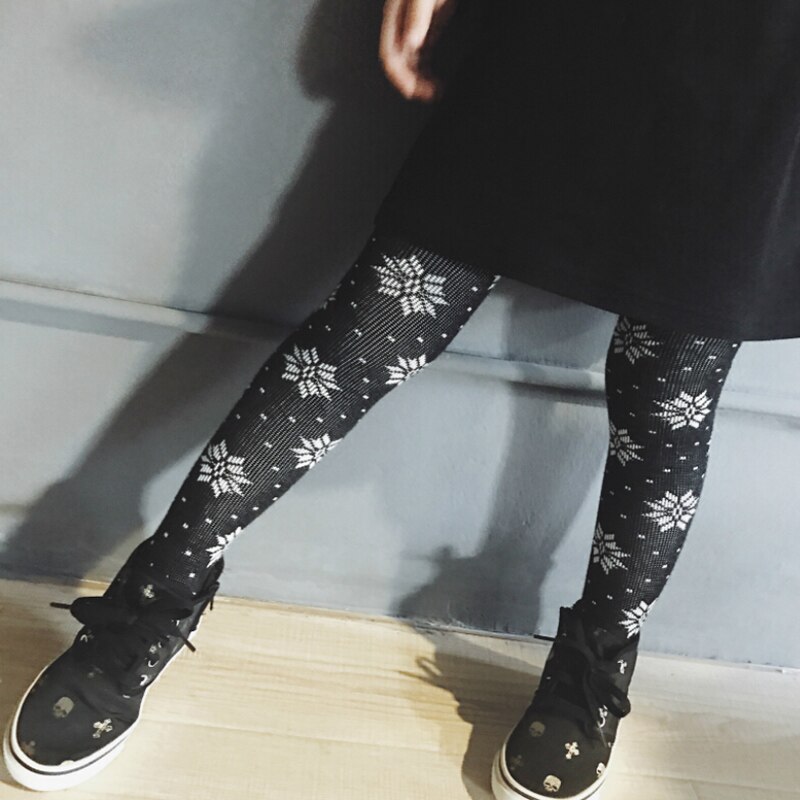 Baby Meisjes Sneeuwvlok Borduren Panty Katoen Meisjes Knie Hoge Sokken Panty Baby Meisje Kerst Panty Kinderen Panty