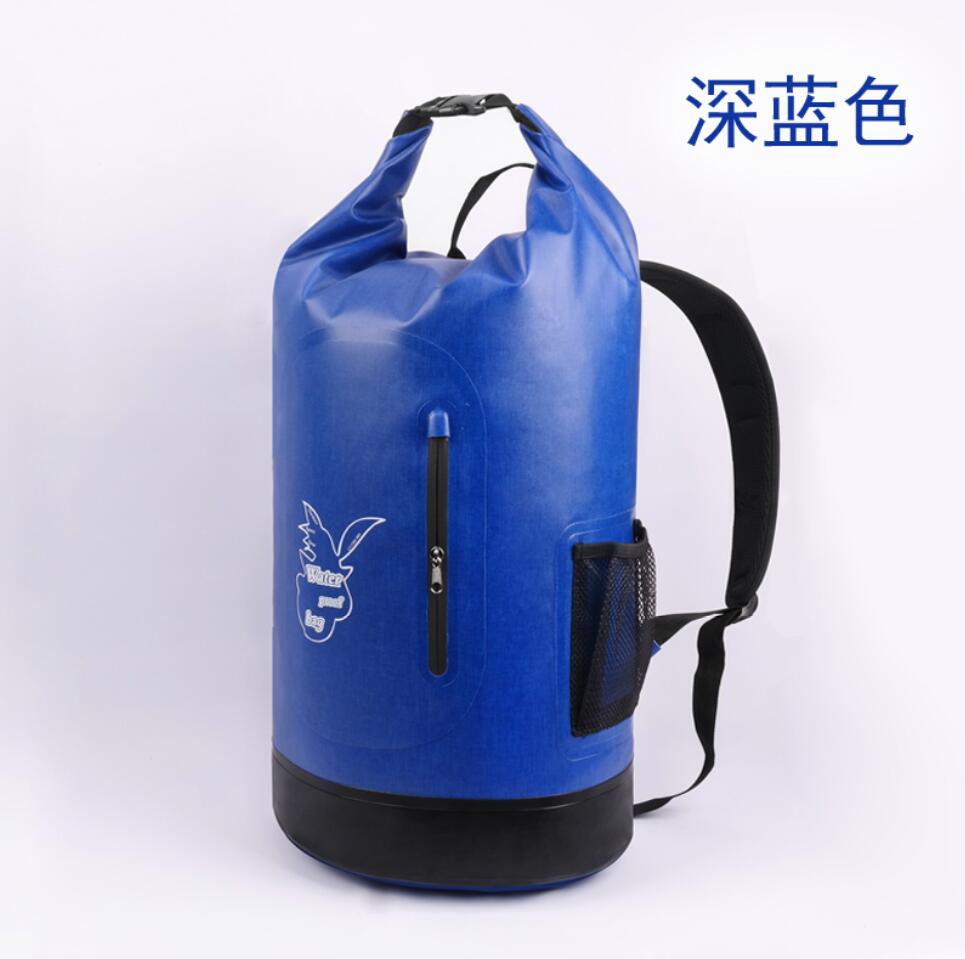 Large Waterproof Bag Backpack Large Swimming Rafting Storage Dry Bag With Adjustable Strap Hook Drifting Diving Dry: Dark Blue