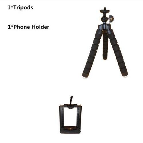 Mini Flexibele Spons Octopus Statief Voor Telefoon Smartphone Tripod Stand Houder Voor Camera Dslr Mount: Black For Phone