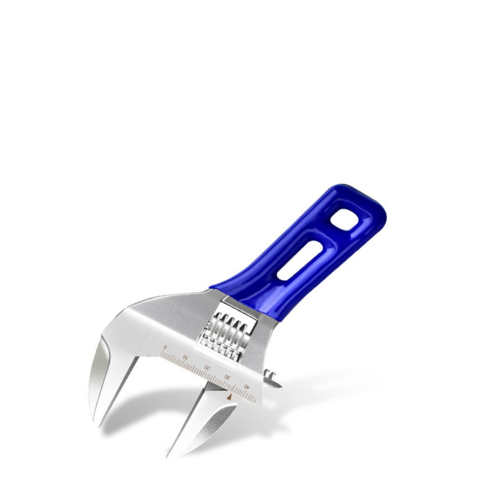 Ergonomic Adjustable Wrench Multi-Function Extra Wide Jaw Universal Spanner Large Opening Lightweight: Silver