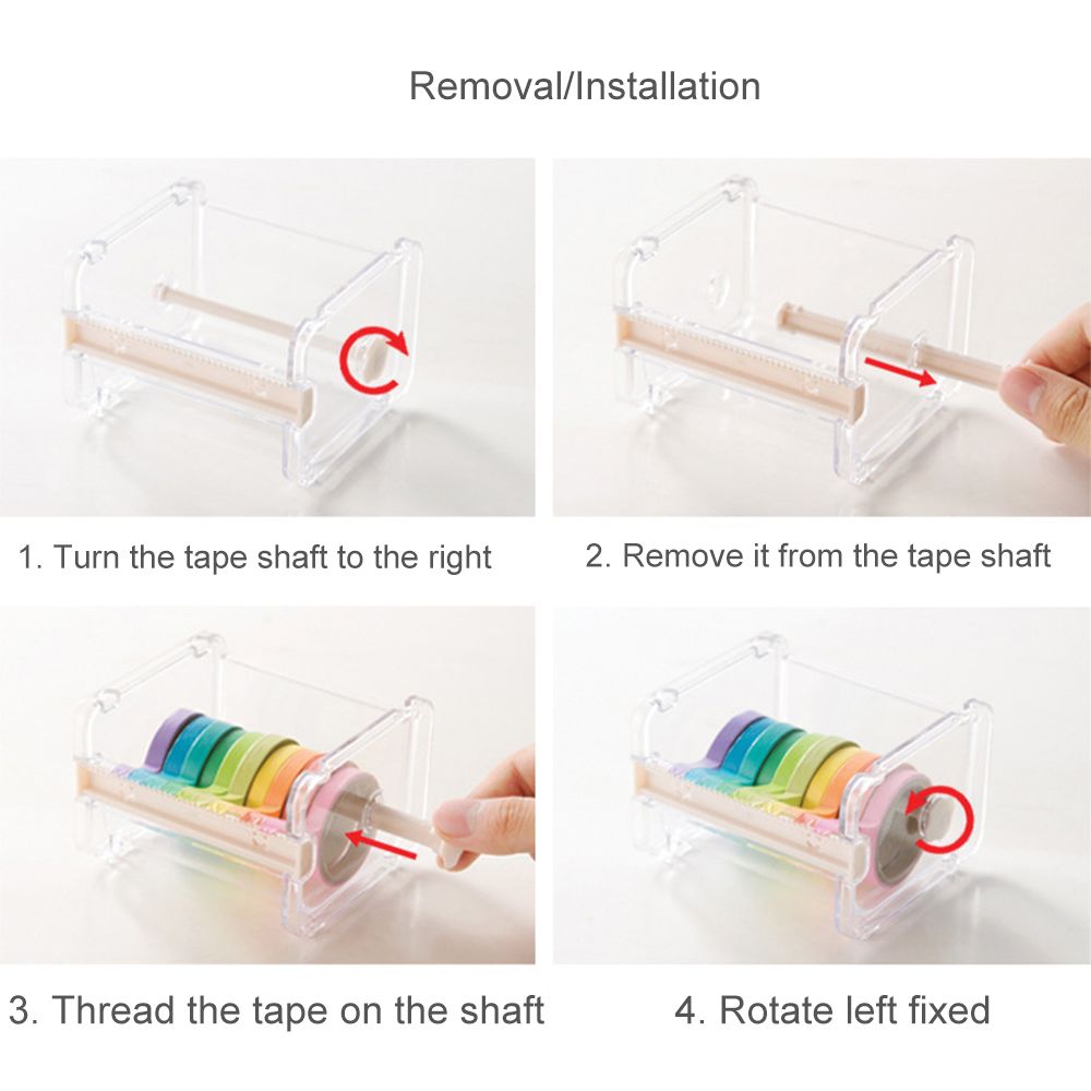 General Desktop Tape Dispenser Tape Cutter Washi Tape Dispenser Roll Tape Holder Office Supplies Stationery Tape Cutter 2022