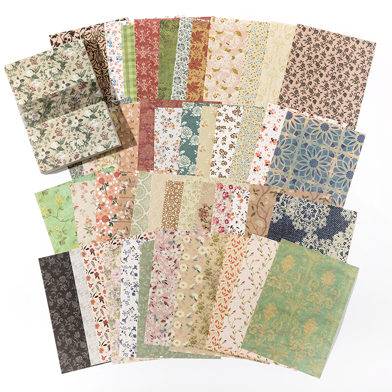 100 pièces matériel Vintage Journal Album fond papier bricolage décoration papier coloré Scrapbooking indésirable Journal papeterie fournitures: Bourgogne