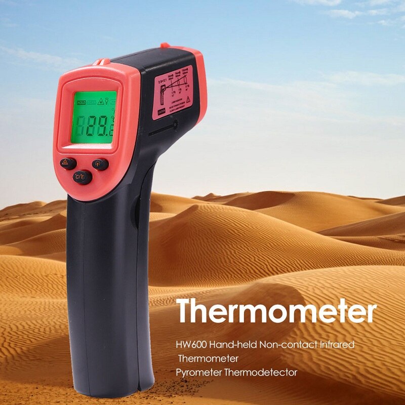 Infrared Thermometer Digital Non-Contact Ear Forehead Temperature Digital Infrared Body termometro infrarrojo infravermelho: C2 (HW600 red)