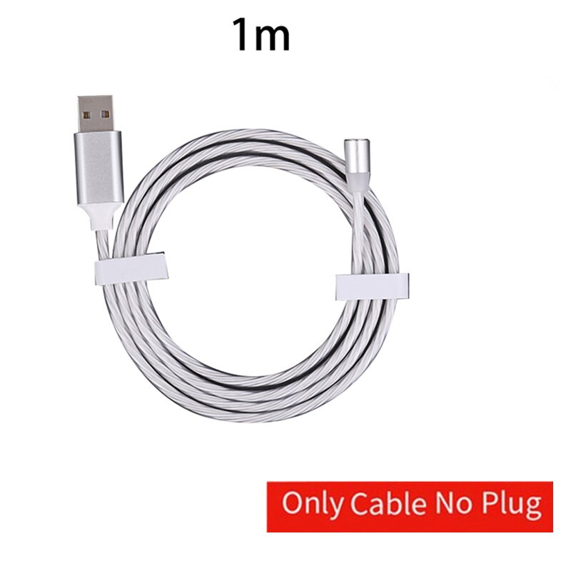 Ronde Magnetische Kabel Plug Type C Micro Usb C 8 Pin Stekkers Snelle Opladen Adapter Microusb Type-C Magneet charger Plug: White only cable