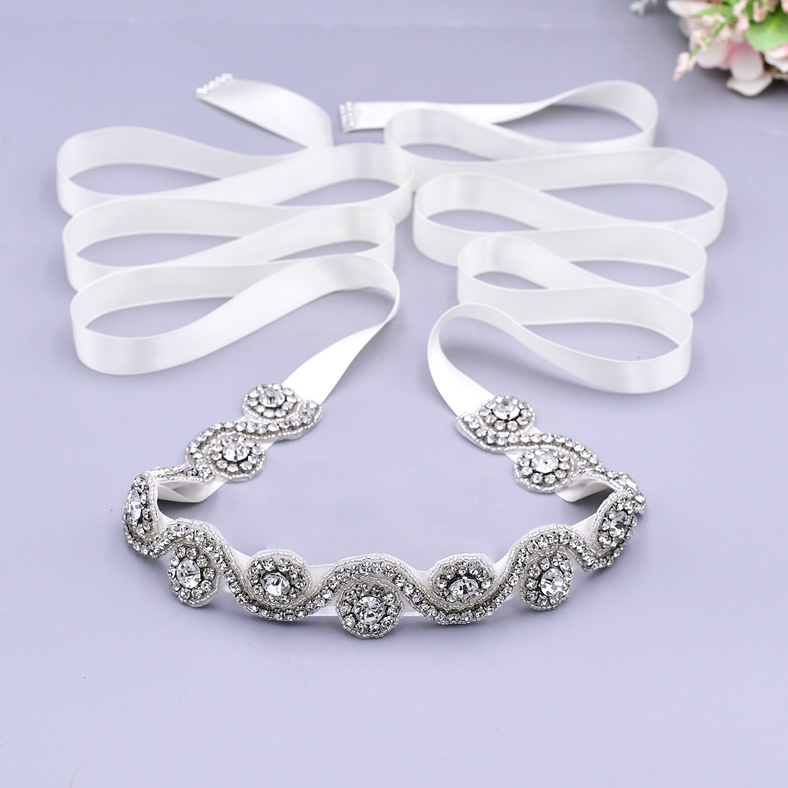 ZMS10 Hochzeit Gürtel Braut Gürtel Silber Diamant Gürtel Hochzeit Zubehör Gürtel für Frauen Hochzeit Kleid Schärpe für Abend Party Kleider
