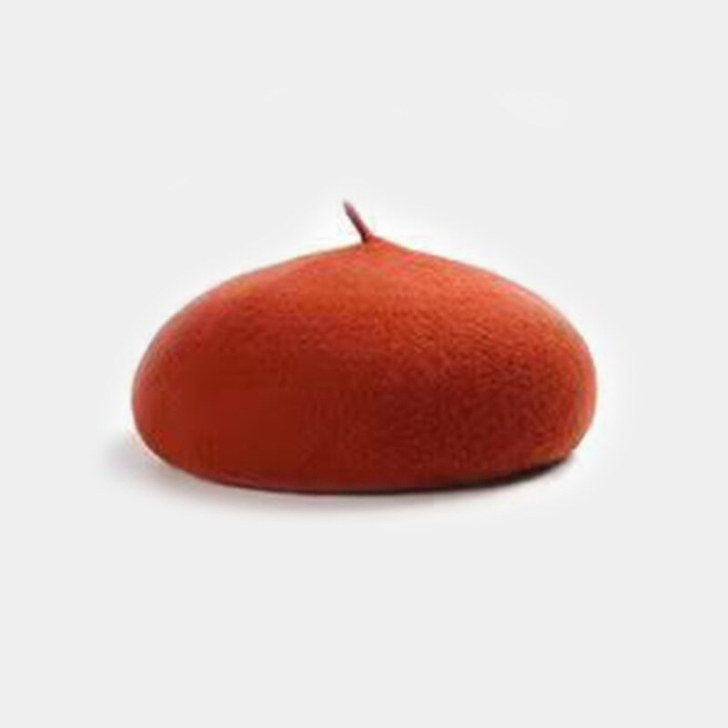 Cappelli da donna eleganti berretto da donna cachemire peloso morbido artista francese berretti berretto inverno donna elegante cappello da pittore di lana solido: marrone