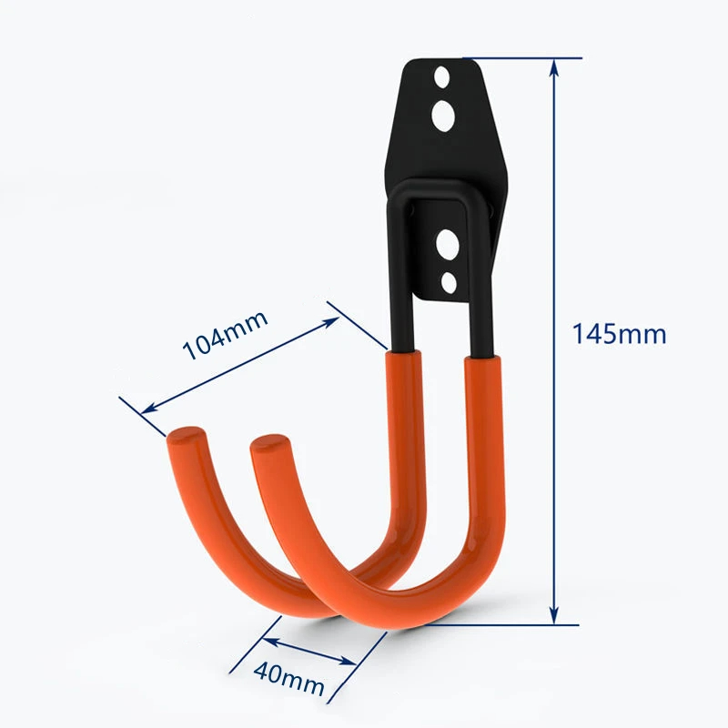 Heavy Duty Metall Haken Garage Organizer Wand Halterung Fahrrad Kleiderbügel Haken Wand Halterung Anti-slip Lagerung Haken Für Leitern Garten werkzeug: Dunkelgrau