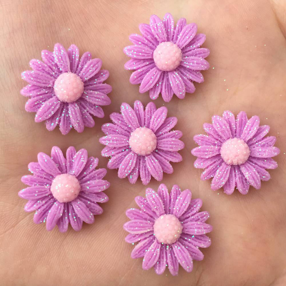 10pz resina 20mm luccichio Bepowder margherita Flatback bottoni in pietra album di ritagli abbellimenti di nozze per la decorazione di abbigliamento fai da te: 1