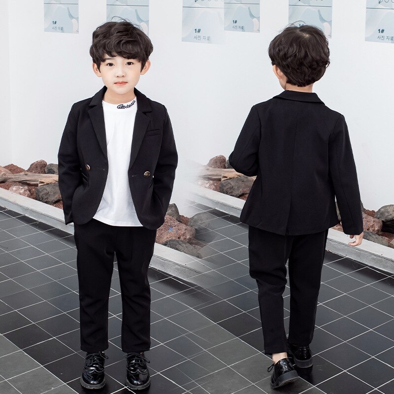 Jongens Casual Pak Set Herfst Kinderkleding Party Verjaardag Prestaties Jurk Kostuum Kinderen Blazer Broek 2 Stuks Kleding Sets