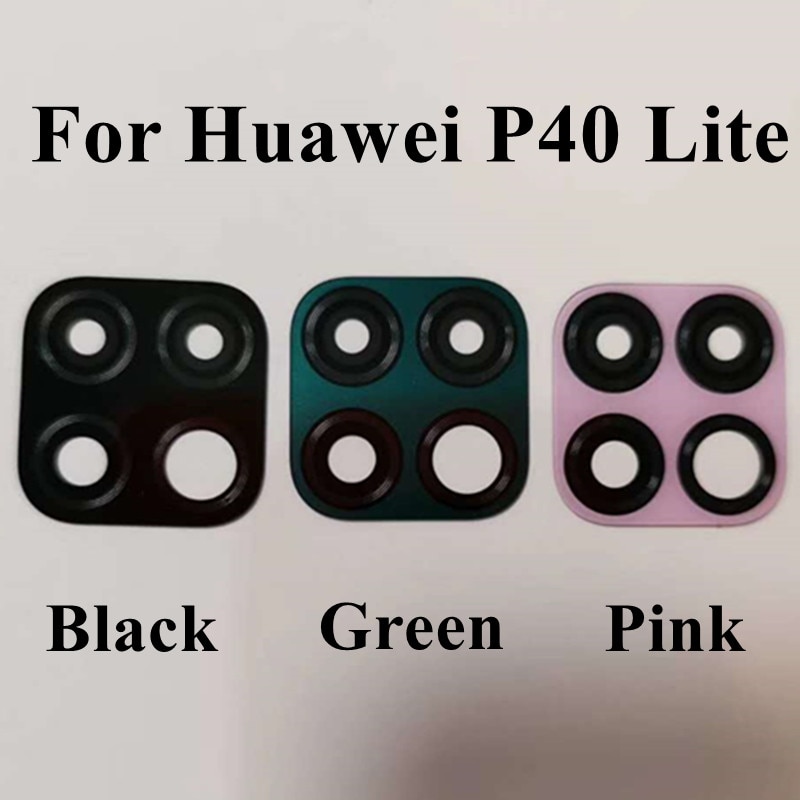 100% Original For Huawei P40 lite Back Rear Camera Glass lens with Adhesive Stickers Glue