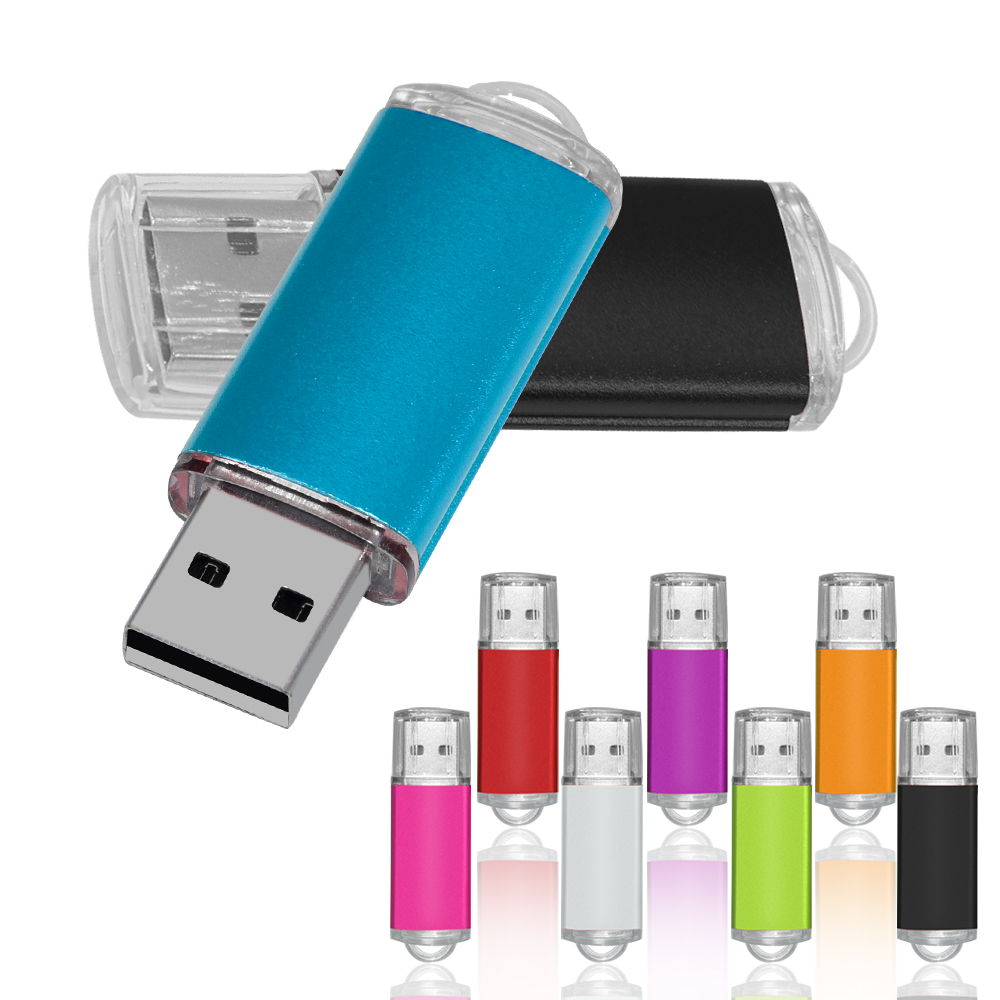 Unidad Flash Usb colorida de alta velocidad, Pendrive de Metal 2,0, 32gb, 16gb, 1gb, 64gb, de fotografía