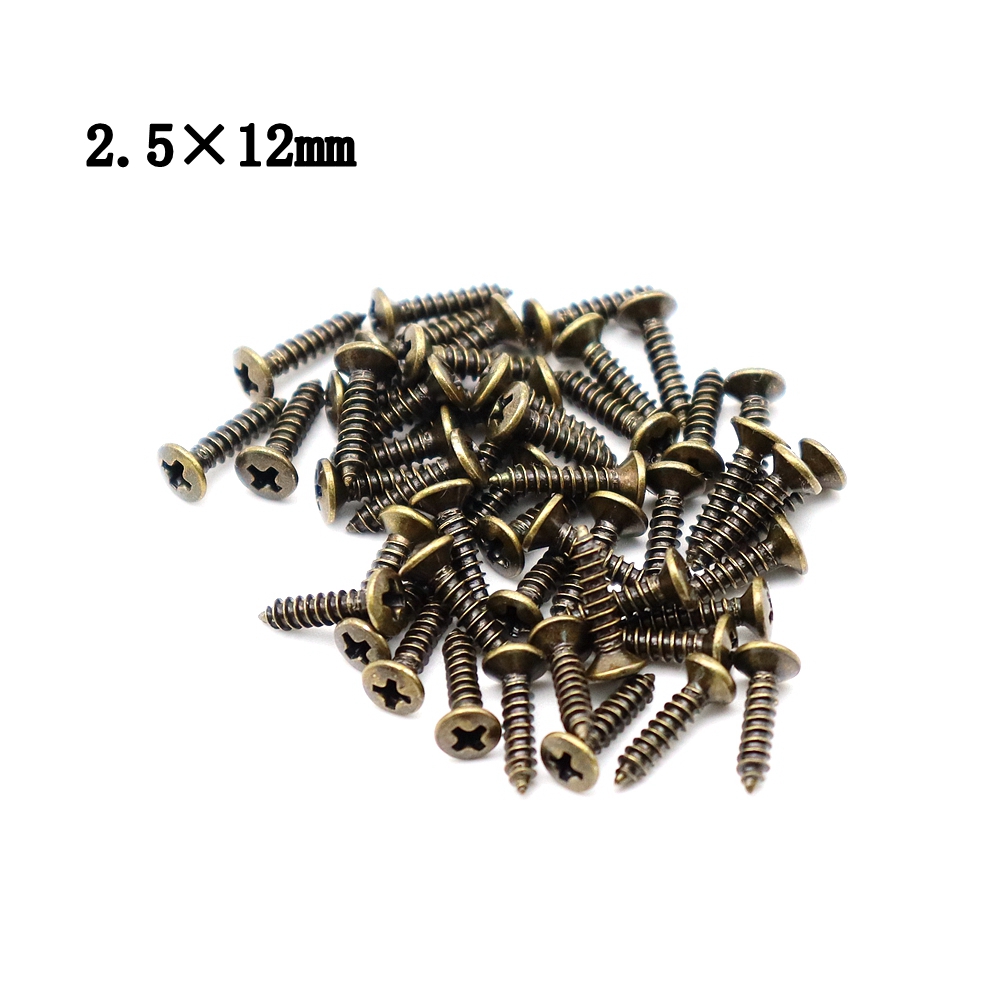 30/50/100 stk. elektrisk guitar bas slagplader bagplader jackplade monteringsskruer til st tl sg lp guitar 2.5 × 12mm