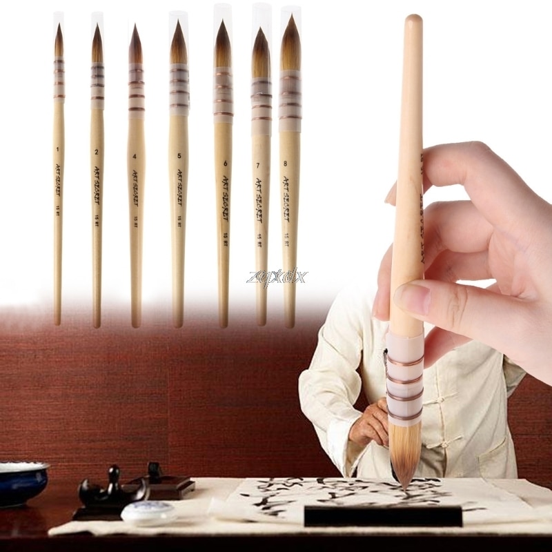 1 Stuk Nylon Haar Kunstenaar Aquarel Kwast Franse Stijl Wees Schilderij Borstels Voor Aquarel Art Supplies