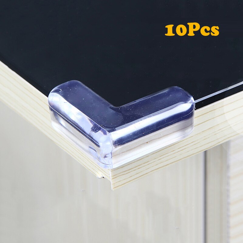 Silicone Safety Protector Table Corner Protection From Baby Children Anticollision Edge Corners Guards Cover For Kids 1-16Pcs: 10PCS L Shaped