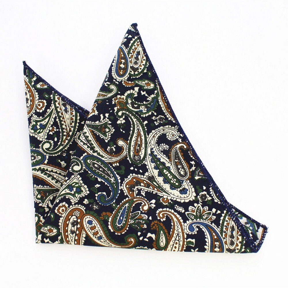 Rbocott heren bedrukte katoenen zakdoeken, bloemen- en paisley-pochetten, vintage zakdoeken, zakelijke handdoek, bruilofts- en feestaccessoire