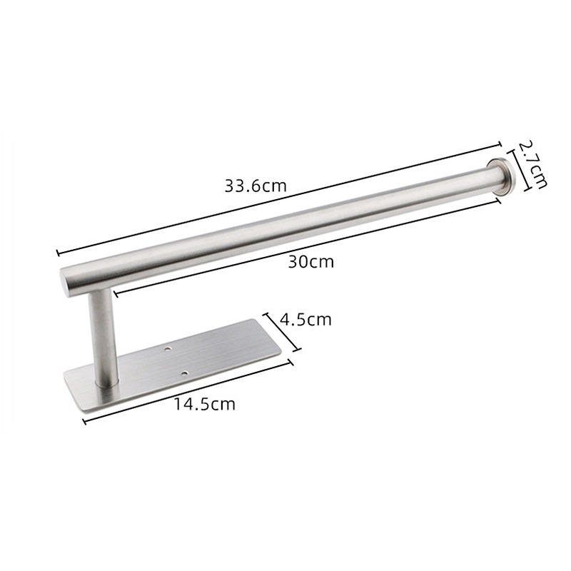 Stainless Steel Paper Towel Holder Rack Toilet Kitchen Roll Paper Holder Self-adhesive Kitchen Toliet Accessories: C-silver