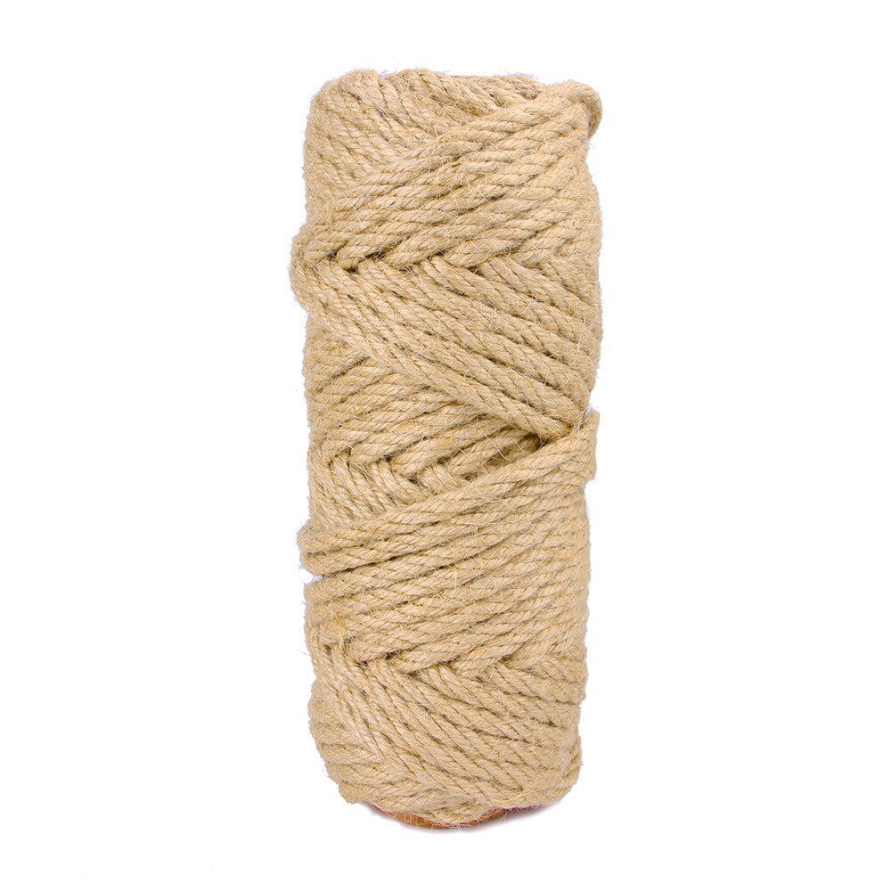 50M Natural Jute Rope Twine Rope DIY Handmade Craft for Wedding Wrapping Cords Thread, Cat Climbing Frame Pet Scratching