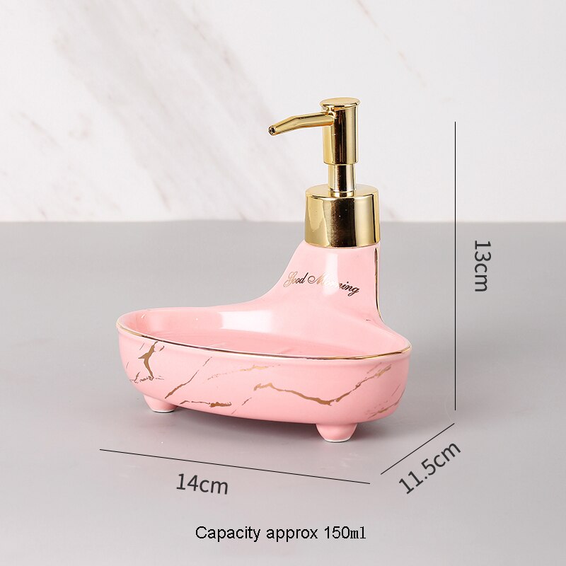 Ceramic Shampoo Bottle Modern Bathroom Soap Dispenser Set Household Dual Purpose Squeeze Bottled Daily Necessities: B1 150ml