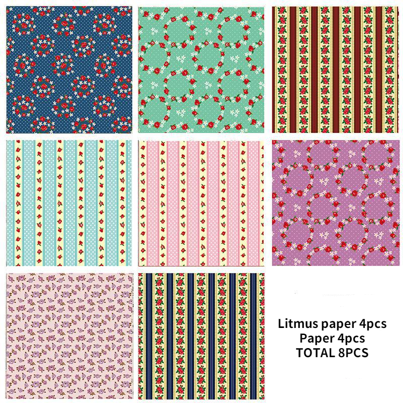 14Cm X 14Cm Chirstmas Retro Plakboek Rijstpapier Bloem Achtergrond Ambacht Diy Papier Junk Journal Scrapbooking Lakmoespapier 8 Stuks: Multi-Colored