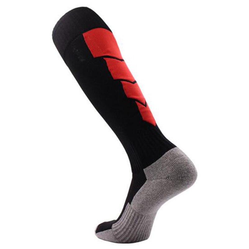 Neue Winter warm Männer Frauen Thermische Ski Socken Dicker Baumwolle Sport Snowboard Radfahren Skifahren FußBall Socken Beinlinge Lange Socken: Schwarz / L