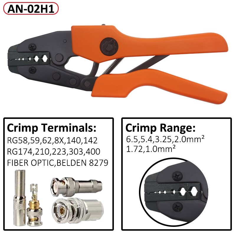 Crimp Pliers &amp; Dies Set Wire Terminals Crimping Tools Precision Crimper Labor-Saving Ergonomic Handle Easy To Grasp&amp;Press: AN-02H1